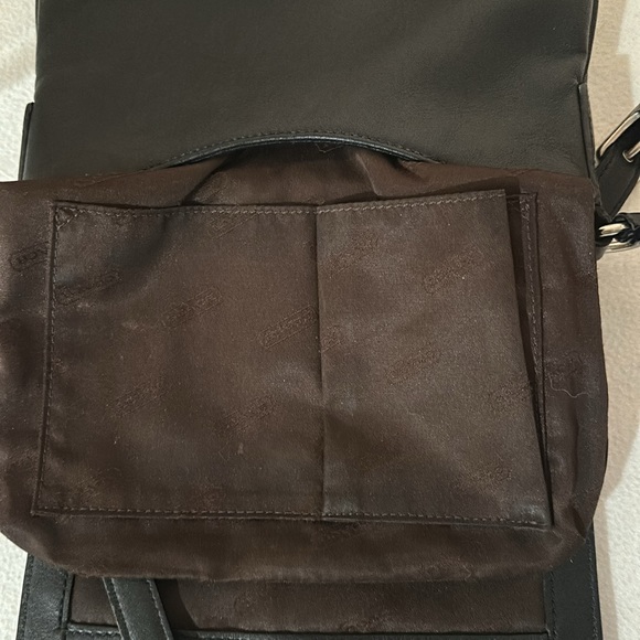 Excellent Vintage Coach Black Y2K Legacy Slim Flap Bag L33-9592 23” max drop - Picture 7 of 10